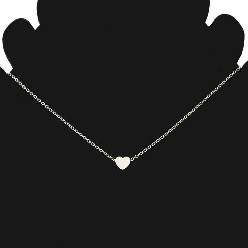 Acier Inoxydable Plaqué Or 18K Dame Style Simple Star Lune Forme De Cœur Aucun Pendentif display picture 31