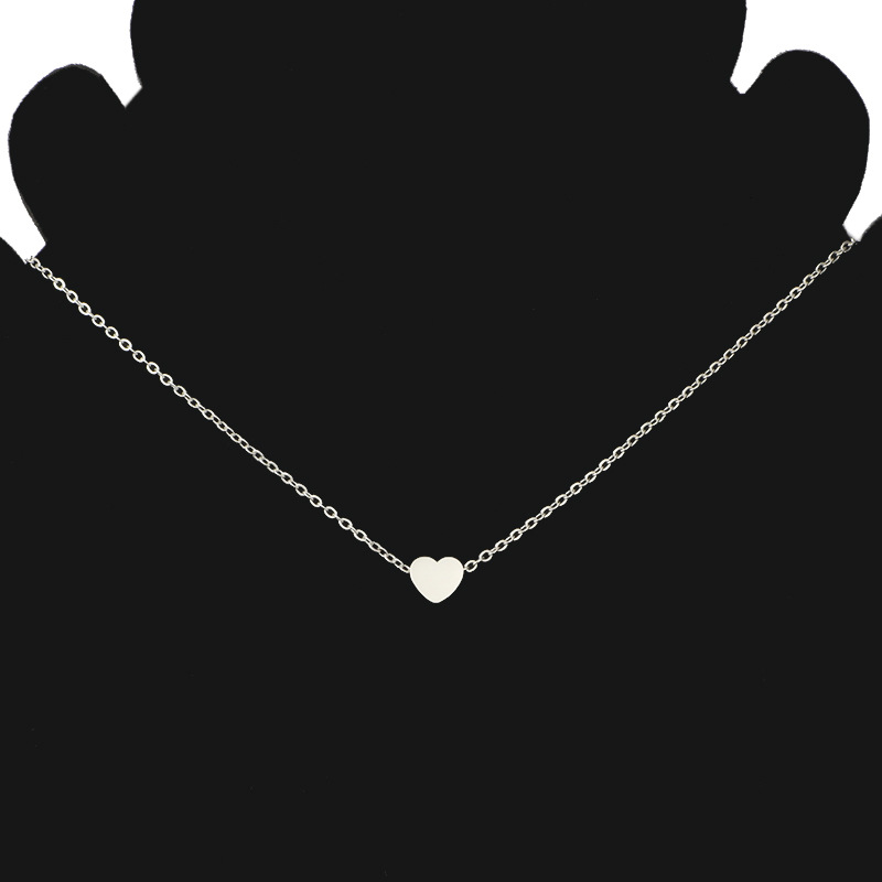 Stainless Steel 18K Gold Plated Lady Simple Style Star Moon Heart Shape None Pendant Necklace display picture 31
