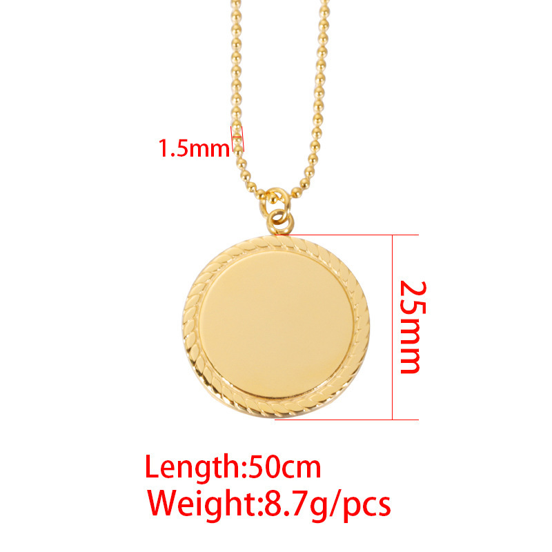 Stainless Steel 18K Gold Plated Lady Simple Style Geometric None Pendant Necklace display picture 1