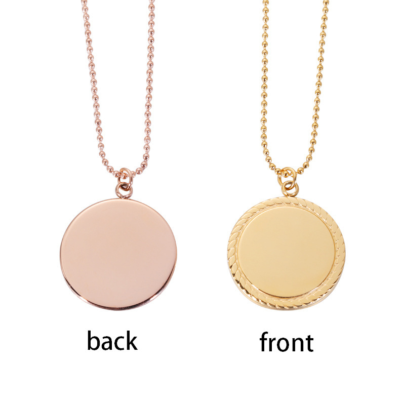 Stainless Steel 18K Gold Plated Lady Simple Style Geometric None Pendant Necklace display picture 2