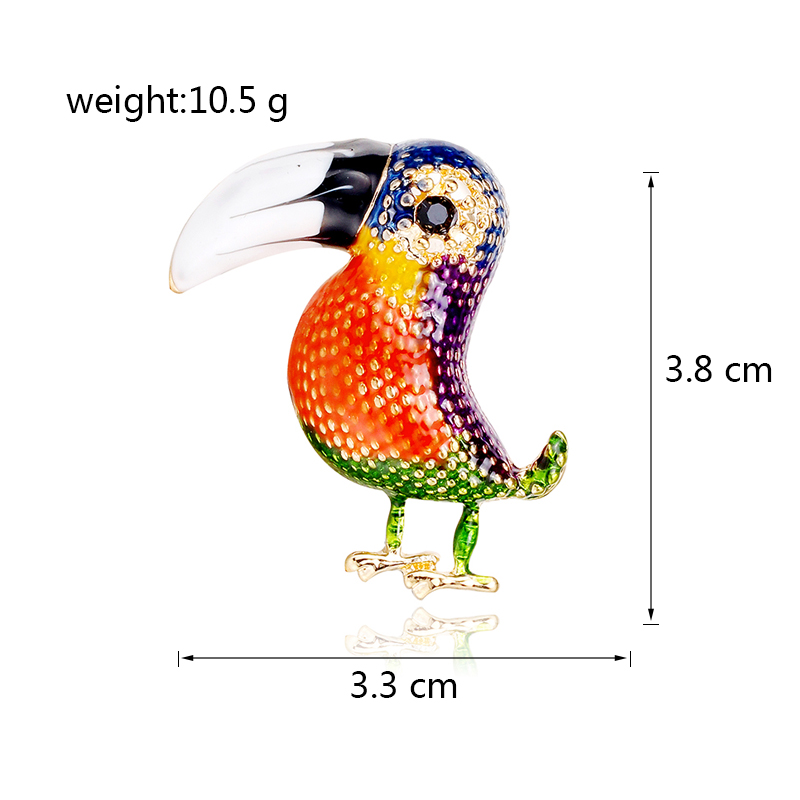 Retro Parrot Alloy Women's Brooches display picture 1