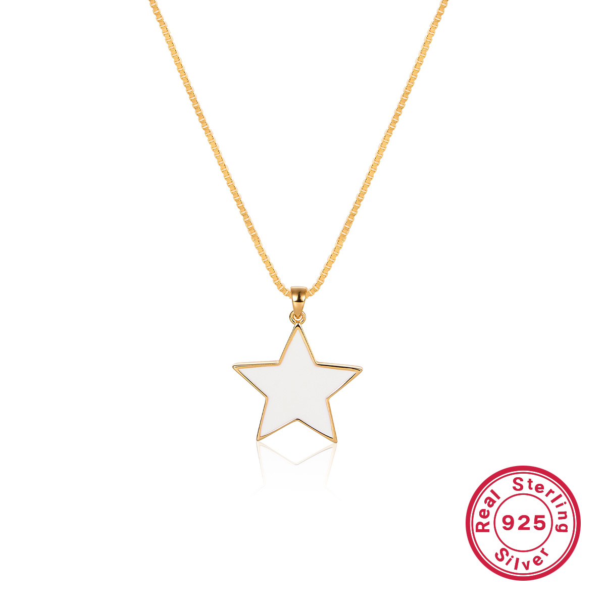 Casual Elegant Star Sterling Silver Plating 18k Gold Plated Pendant Necklace display picture 3