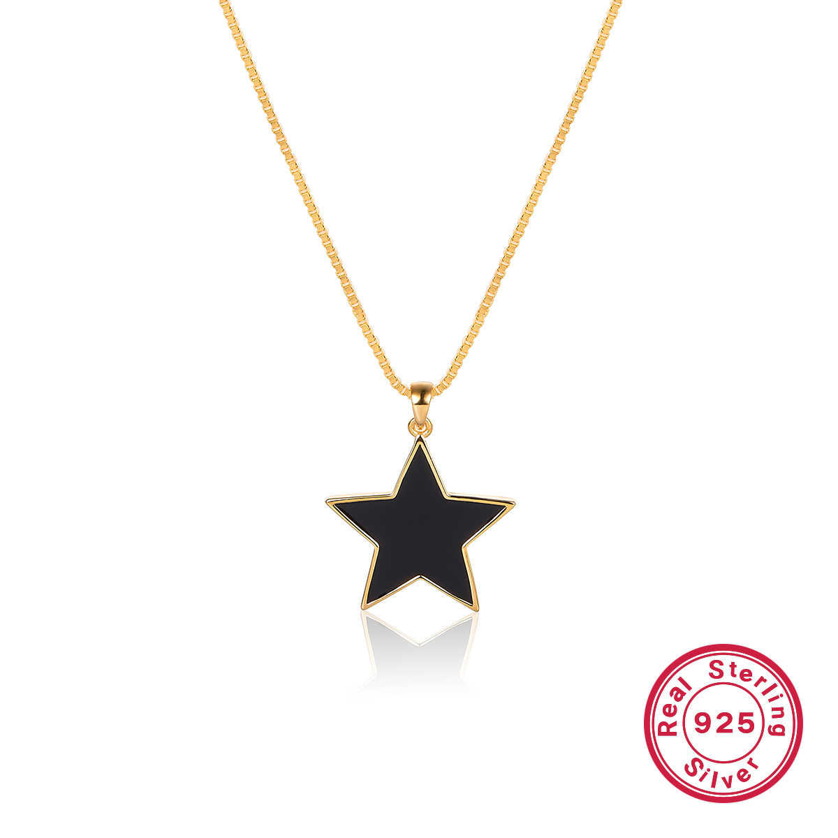 Casual Elegant Star Sterling Silver Plating 18k Gold Plated Pendant Necklace display picture 1