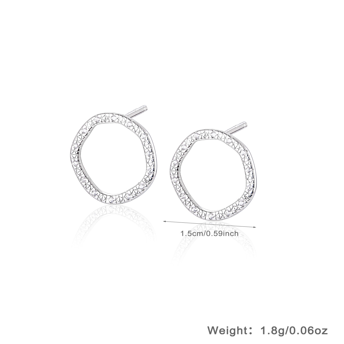 Ig Style Modern Style Classic Style Irregular Sterling Silver Plating Inlay Zircon Rhodium Plated Women's Rings Earrings Necklace display picture 3