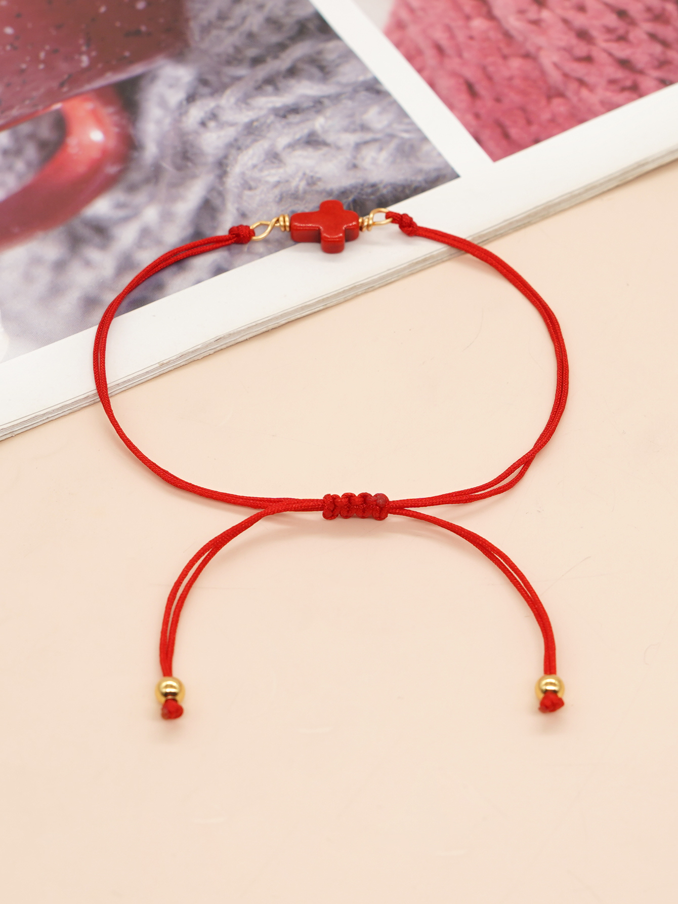 Classical Streetwear Cross Turquoise Cotton Unisex Bracelets display picture 5