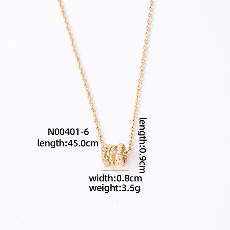 Wholesale Casual Sweet Square 304 Stainless Steel Copper Inlay Rhodium Plated Zircon Pendant Necklace display picture 4
