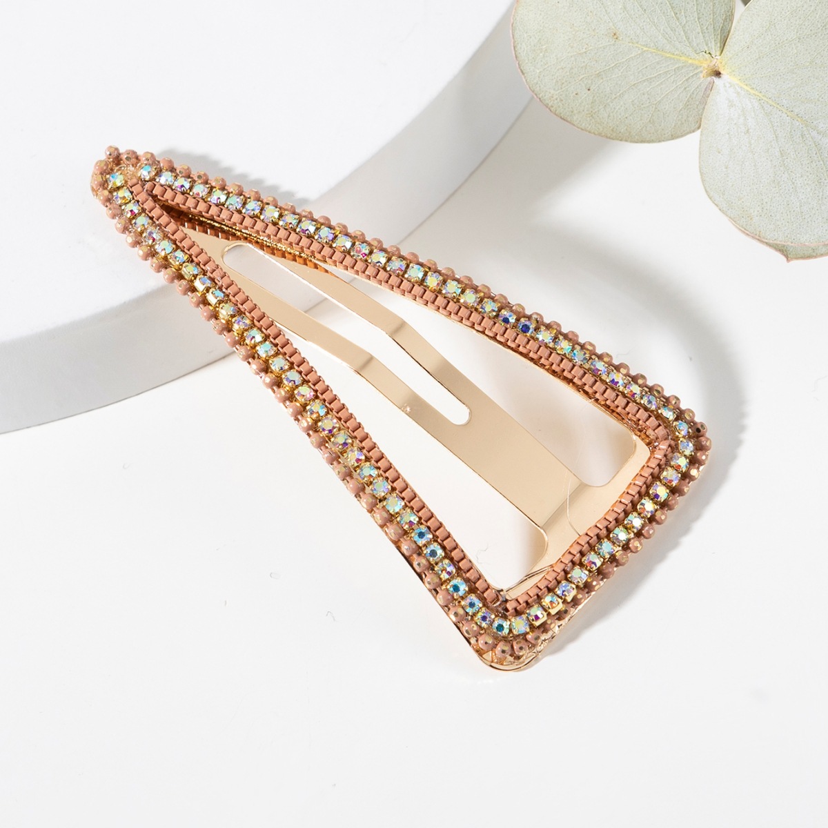 Basic Classic Style Triangle Alloy Plating Inlay Rhinestones Hair Clip display picture 5