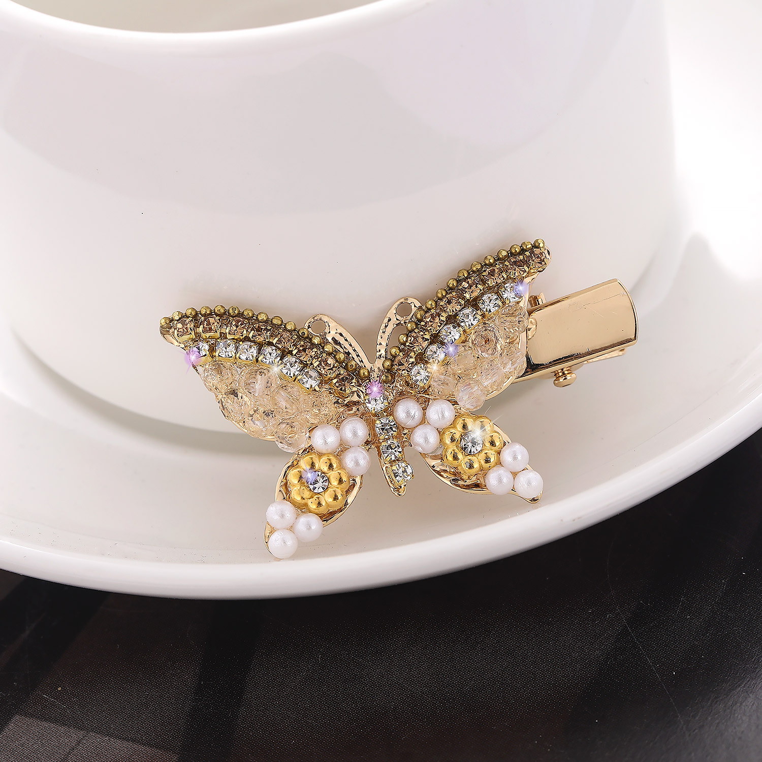 Women's Elegant Lady Bow Knot Alloy Plating Inlay Rhinestones Hair Clip display picture 5