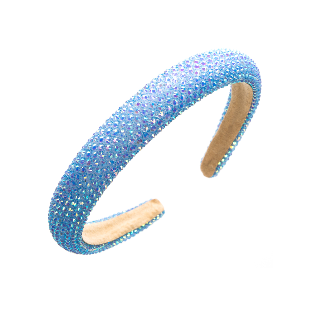 Casual Solid Color Cloth Inlay Artificial Rhinestones Hair Band display picture 9