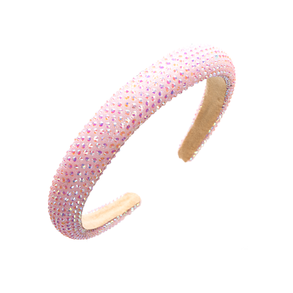 Casual Solid Color Cloth Inlay Artificial Rhinestones Hair Band display picture 5