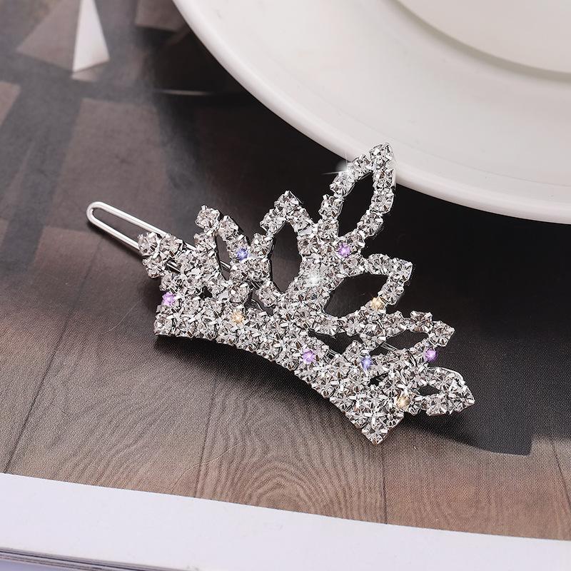 Women's Simple Style Crown Alloy Plating Inlay Rhinestones Hair Clip display picture 1