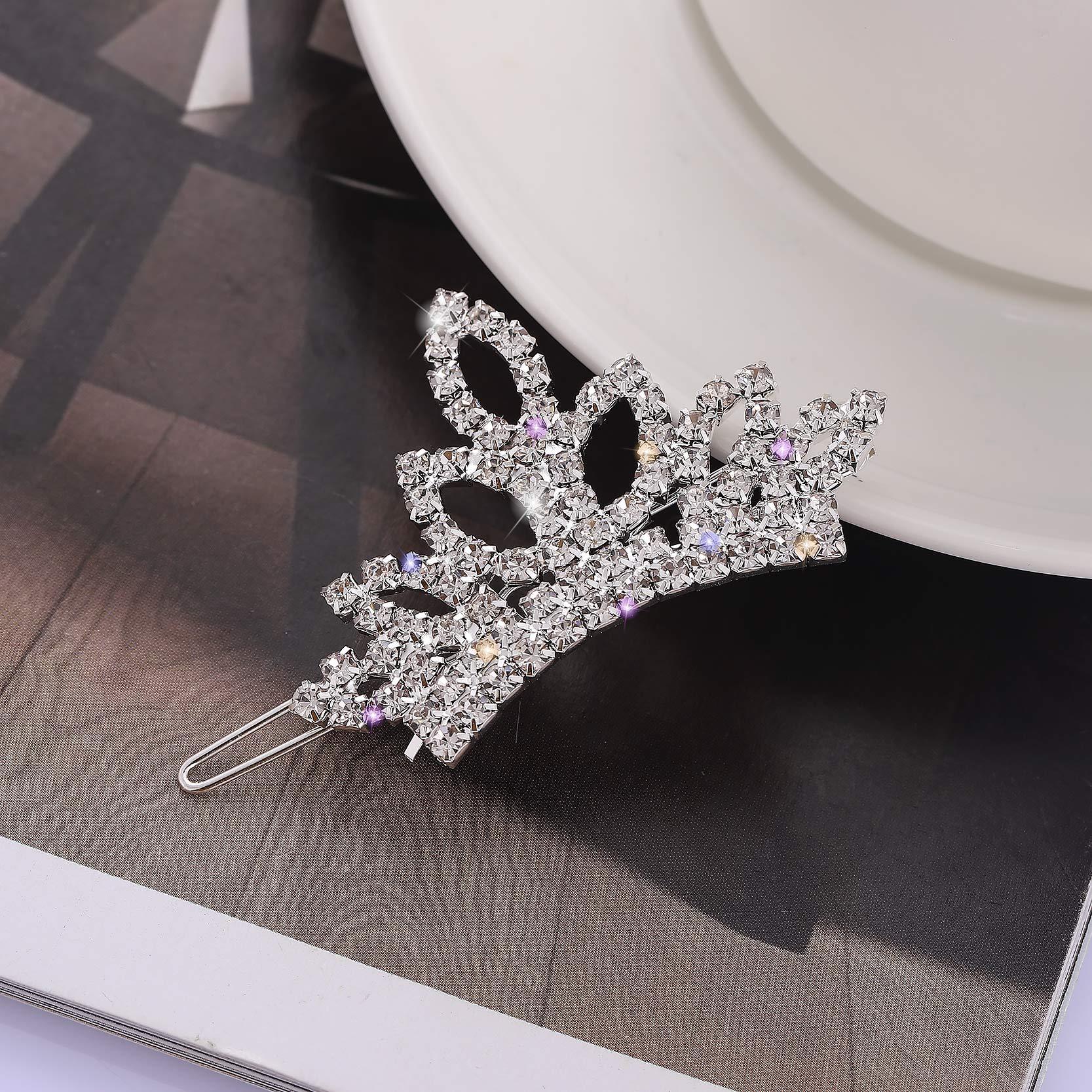 Women's Simple Style Crown Alloy Plating Inlay Rhinestones Hair Clip display picture 2
