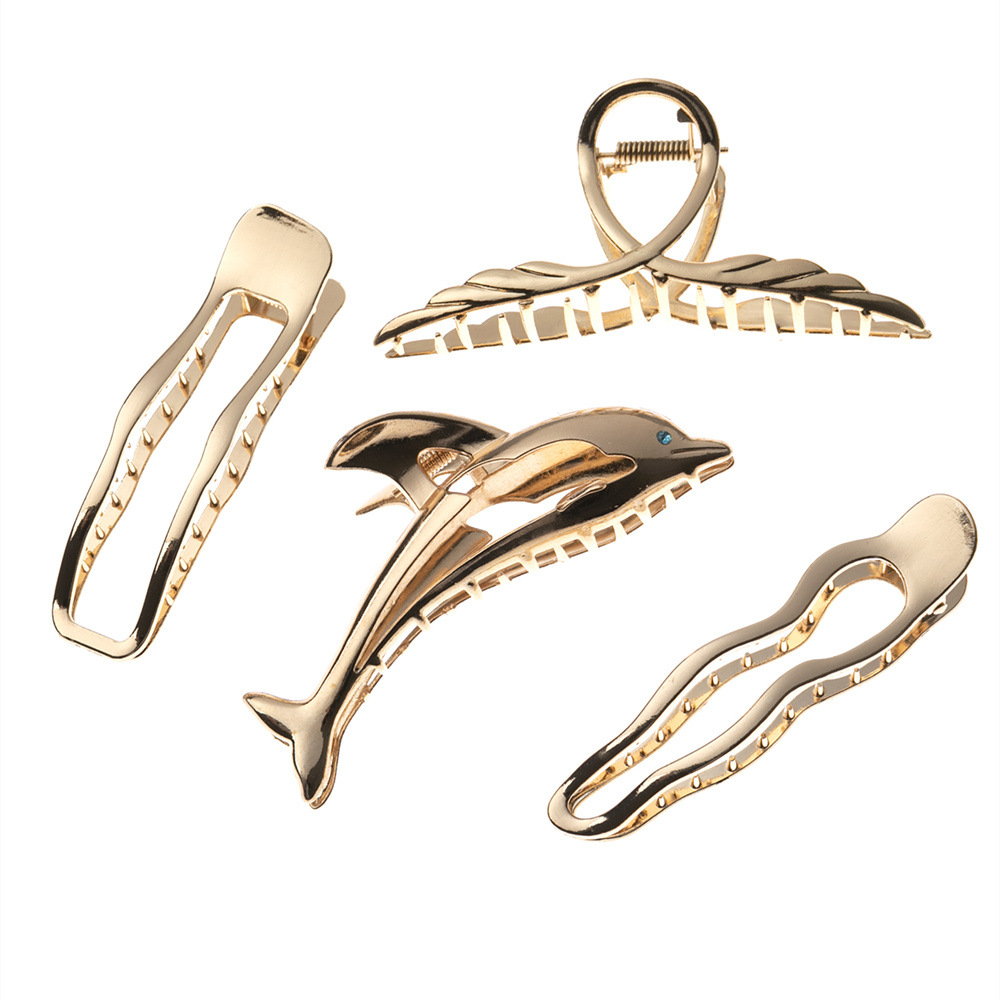 Simple Style Irregular Metal Plating Hair Clip Hair Claws display picture 1