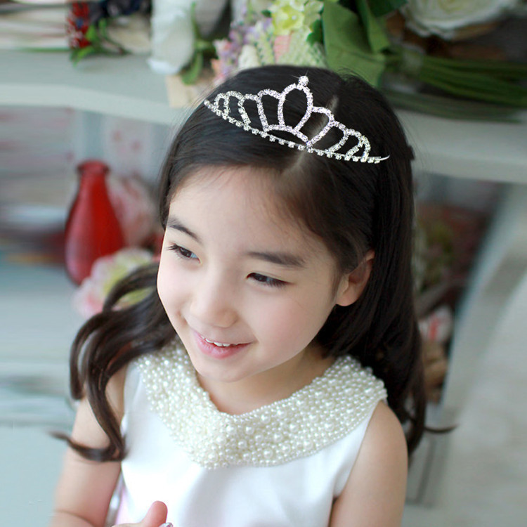 Kid's Princess Crown Rhinestone Plating Crown display picture 1