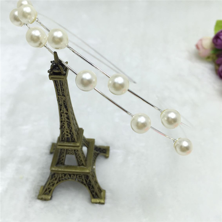 Simple Style Solid Color Alloy Inlay Artificial Pearls Hair Band display picture 12