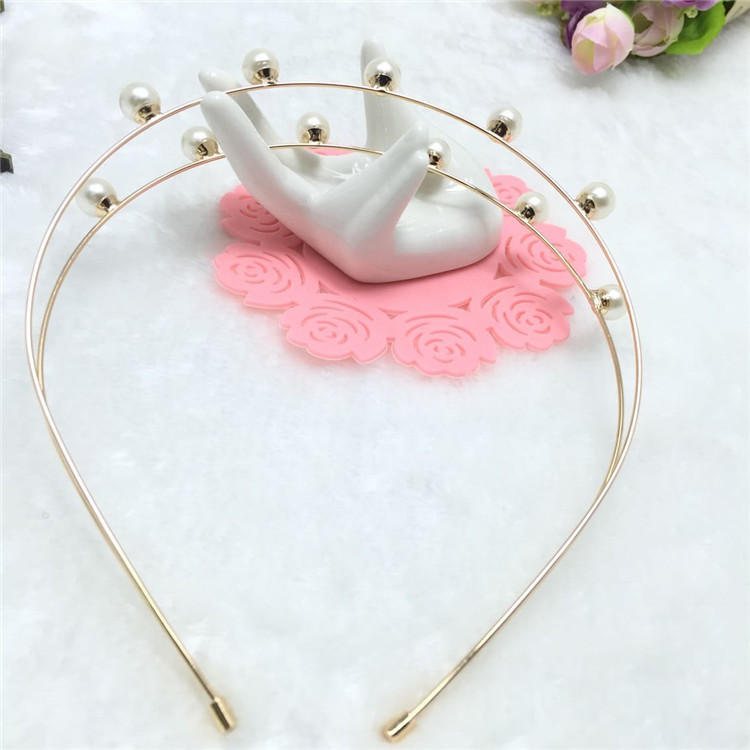 Simple Style Solid Color Alloy Inlay Artificial Pearls Hair Band display picture 21