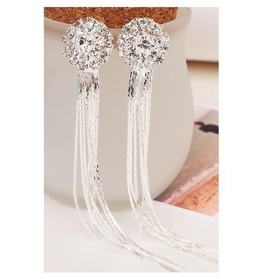 1 Paire Style Simple Fleur Placage Incruster Alliage Strass Boucles D'oreilles display picture 2