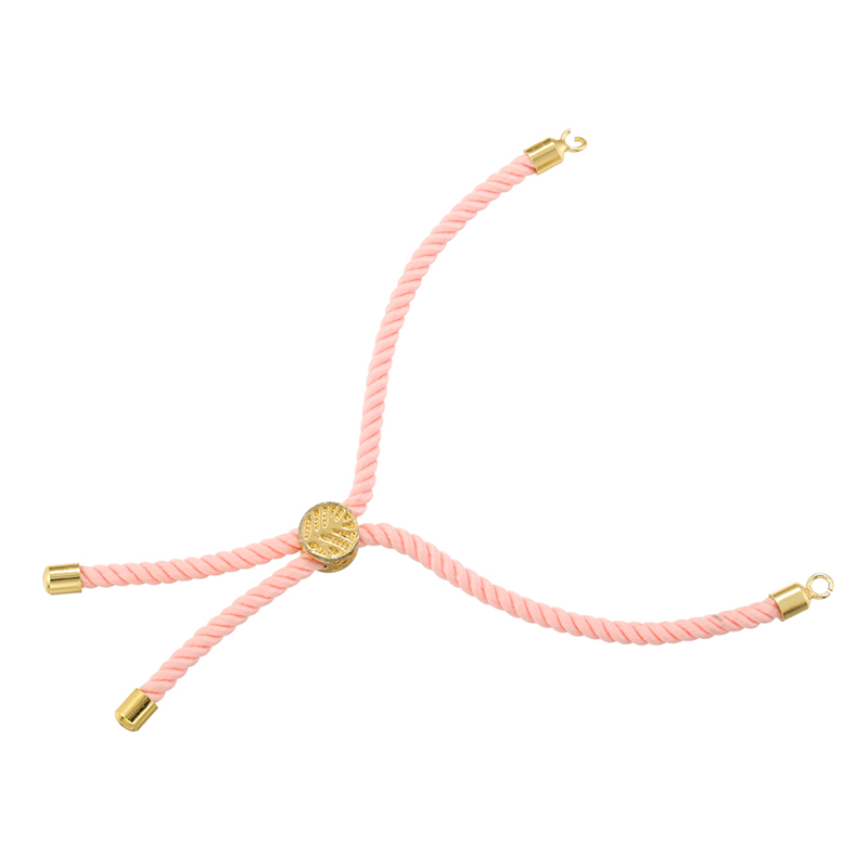 Casual Estilo Moderno Estilo Simple Ronda Líneas Soga Cobre Enchapado Trenza Chapado En Oro De 18 Quilates. Mujeres Pulseras De Cordón display picture 3