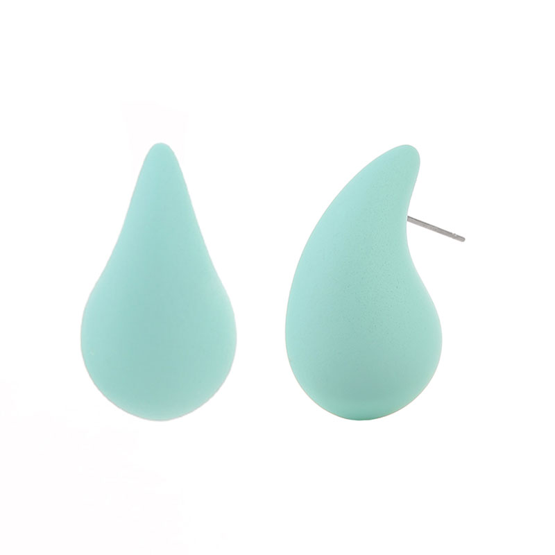 1 Pair Sweet Simple Style Water Droplets Solid Color Arylic Ear Studs display picture 7
