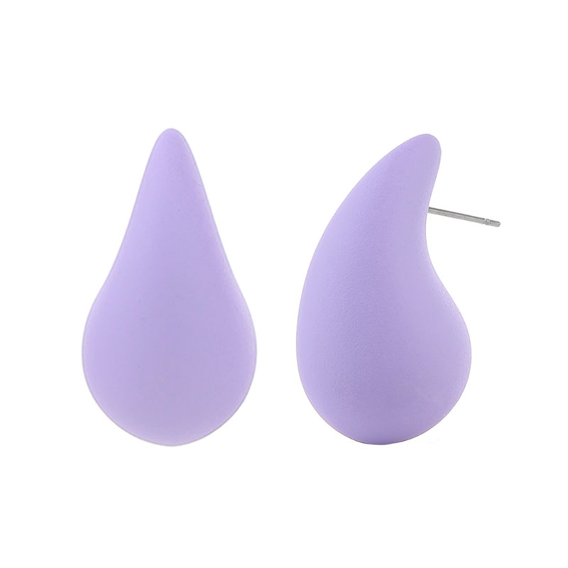 1 Pair Sweet Simple Style Water Droplets Solid Color Arylic Ear Studs display picture 9