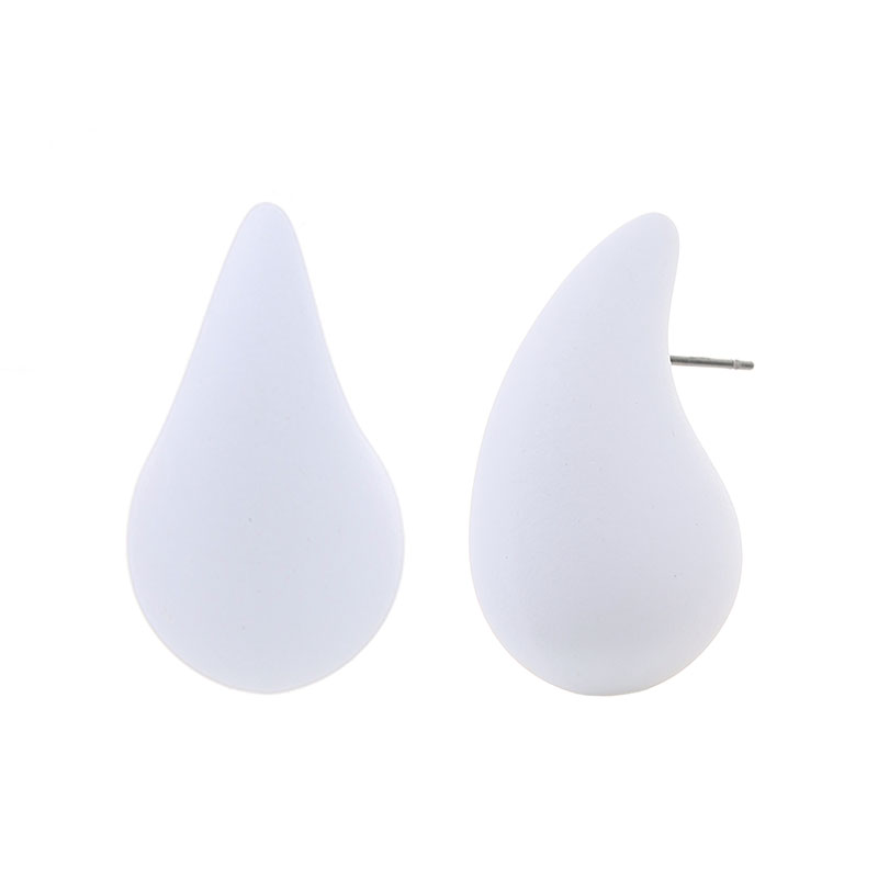 1 Pair Sweet Simple Style Water Droplets Solid Color Arylic Ear Studs display picture 3