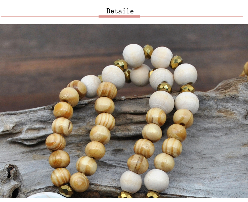 Vintage Style Ethnic Style Tassel Wood Beaded Handmade Women's Long Necklace display picture 5