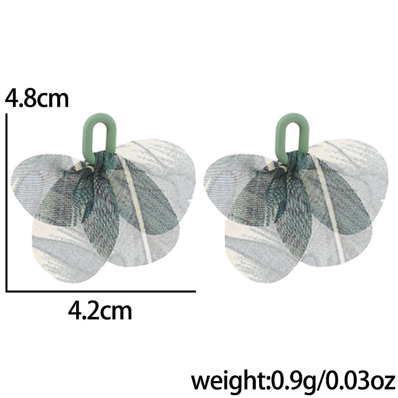 1 Paar Einfacher Stil Künstlerisch Blütenblatt Aryl Tuch Tropfenohrringe display picture 1