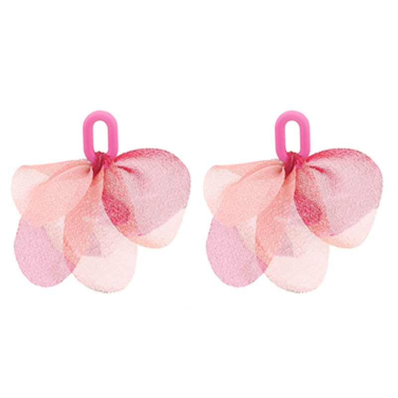 1 Pair Simple Style Artistic Petal Arylic Cloth Drop Earrings display picture 3