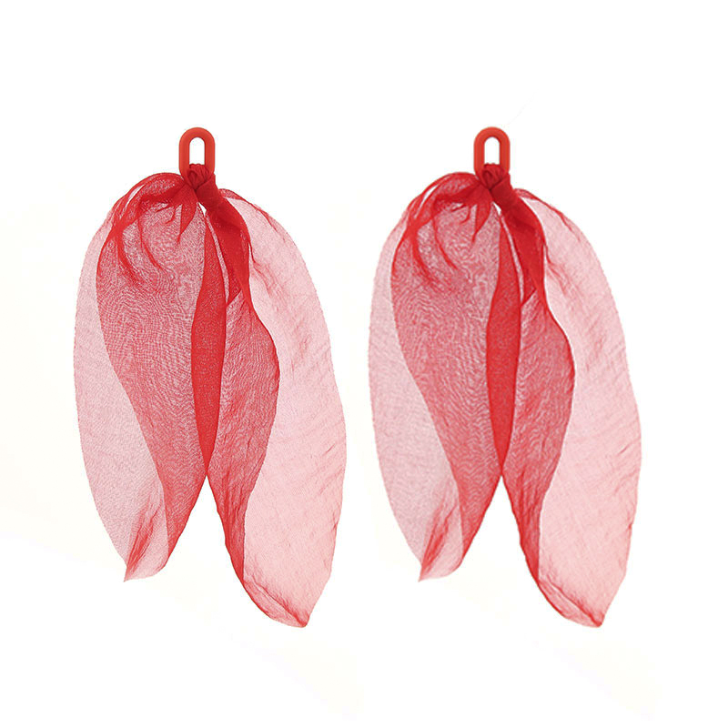 1 Pair Sweet Artistic Solid Color Cloth Drop Earrings display picture 4