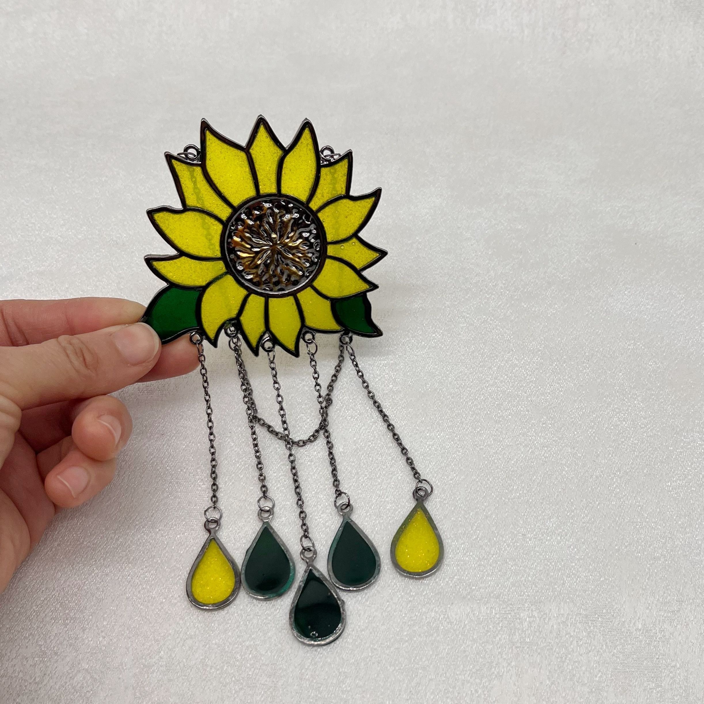 Simple Style Sunflower Alloy Wind Chime display picture 3