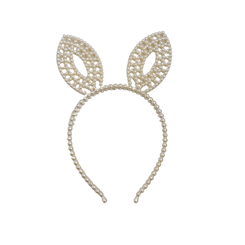 Cute Bunny Ears Heart Shape Arylic Hair Band display picture 8
