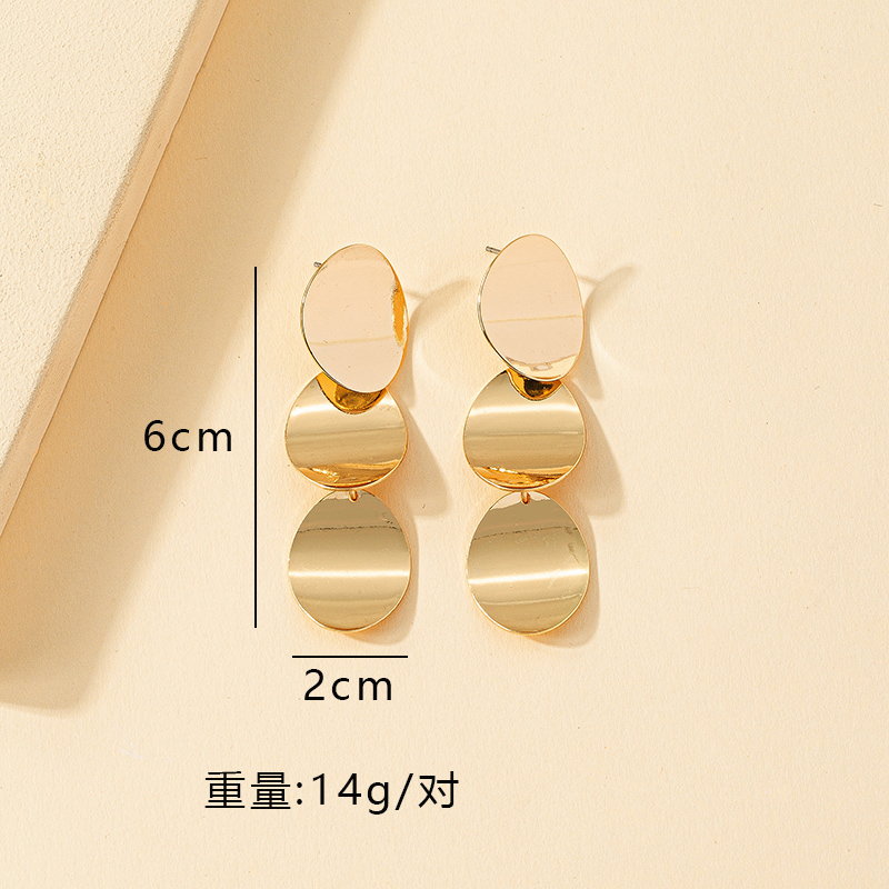 1 Pair Elegant Retro Oval Plating Alloy Drop Earrings display picture 7