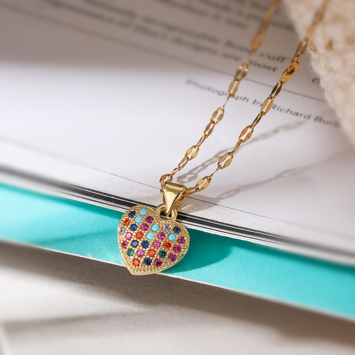 Basic Lady Simple Style Heart Shape Copper 18k Gold Plated Zircon Pendant Necklace In Bulk display picture 4
