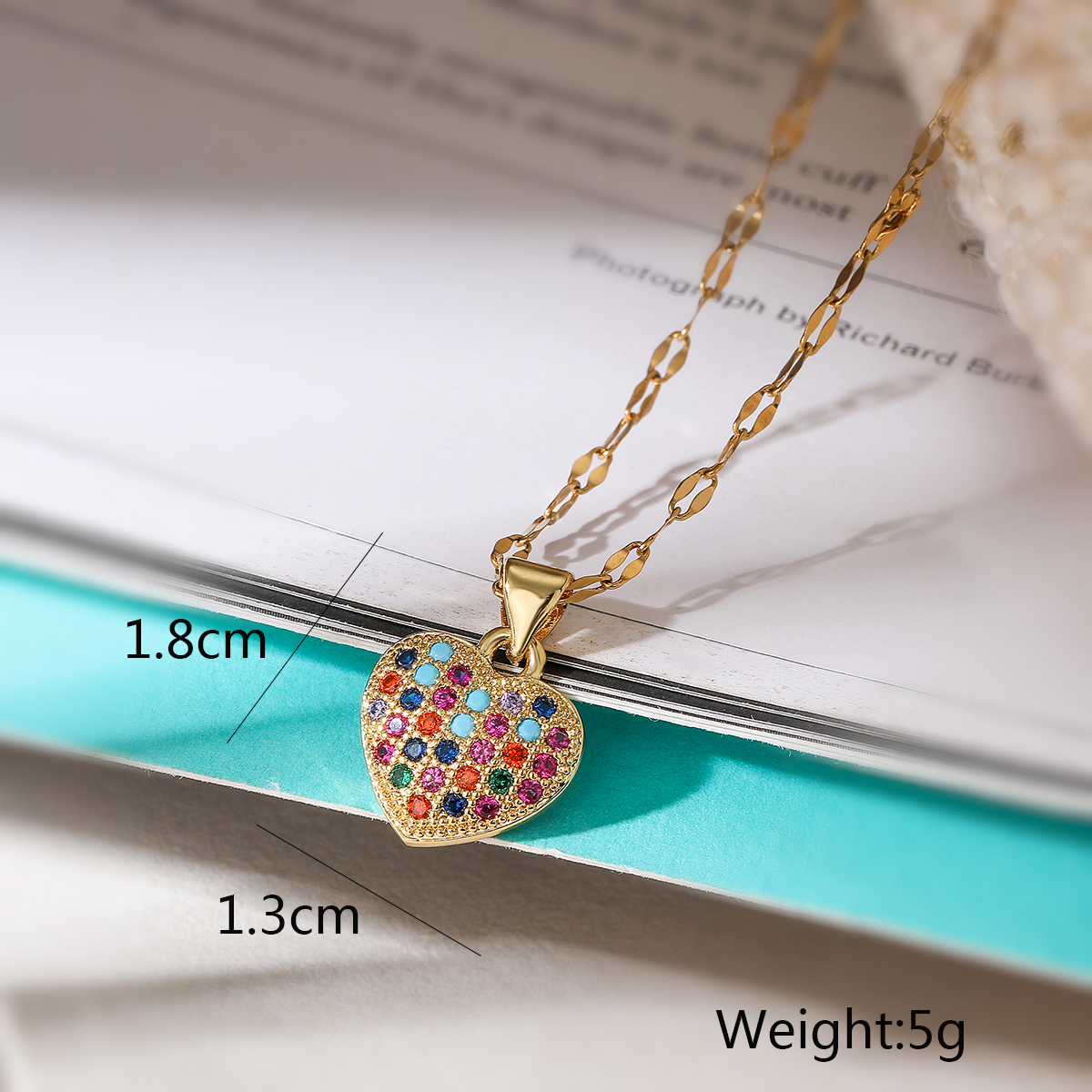 Basic Lady Simple Style Heart Shape Copper 18k Gold Plated Zircon Pendant Necklace In Bulk display picture 2