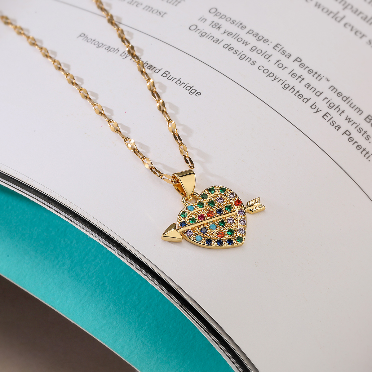 Basic Lady Simple Style Heart Shape Copper 18k Gold Plated Zircon Pendant Necklace In Bulk display picture 3