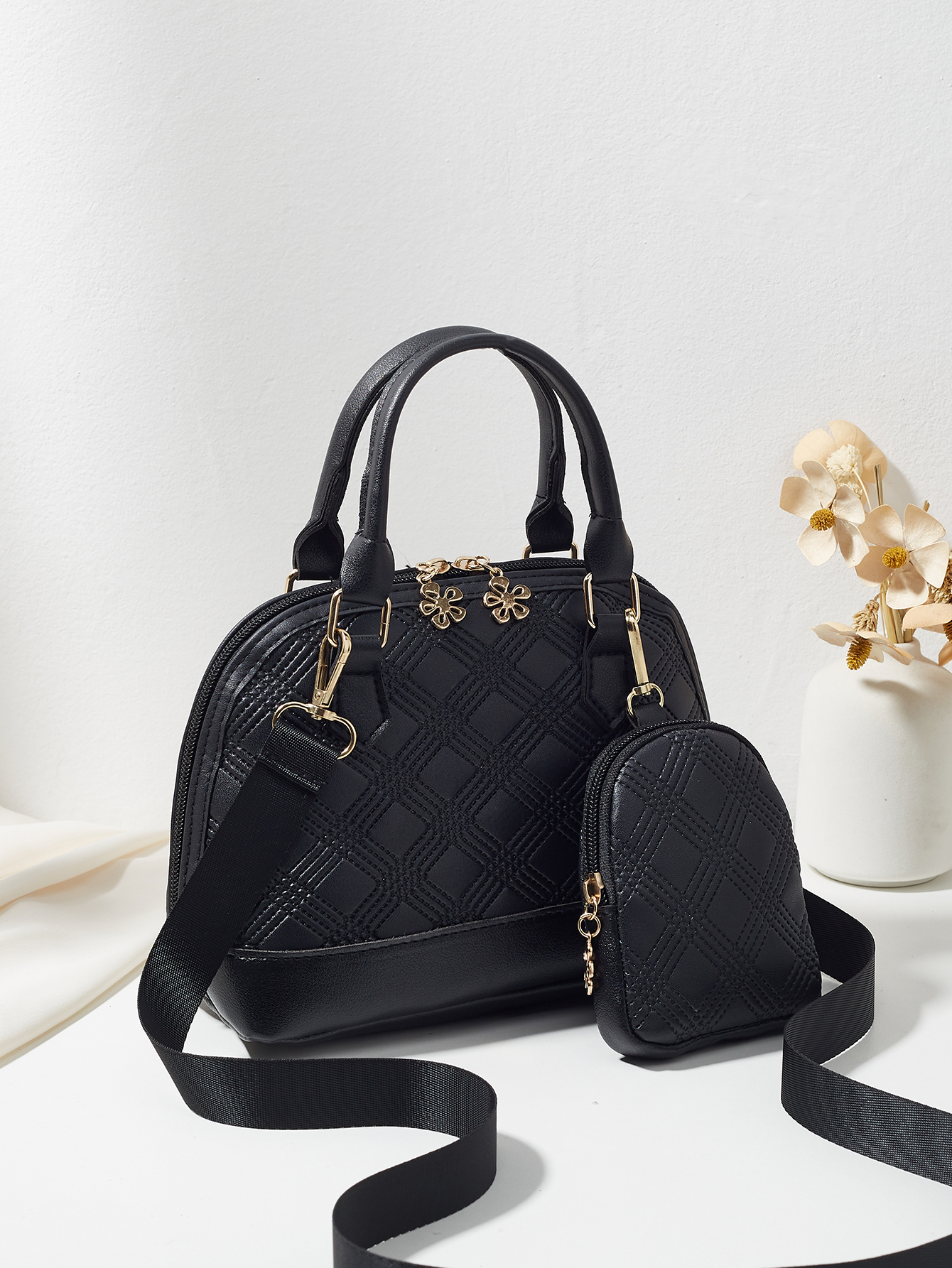 Women's All Seasons Pu Leather Elegant Shoulder Bag Handbag Dome Bag display picture 8