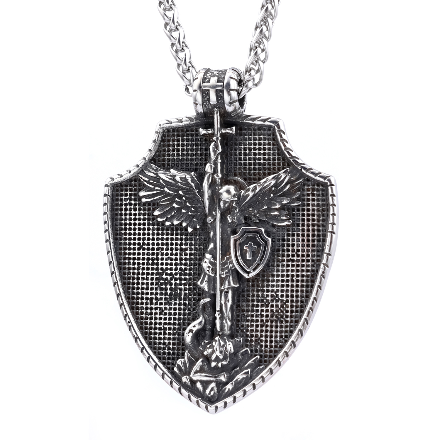 Retro Angel 304 Stainless Steel Polishing Women's Necklace Pendant display picture 4