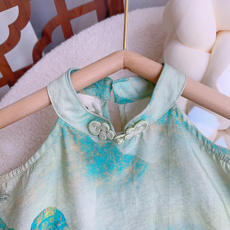Einfacher Stil Farbdruck Quaste Baumwolle Mädchen Kleidungs Sets display picture 1