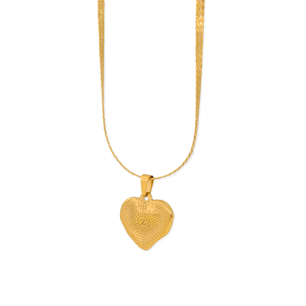 Acero Inoxidable 304 Chapados en oro de 18k Básico Forma De Corazón Collar Colgante display picture 7