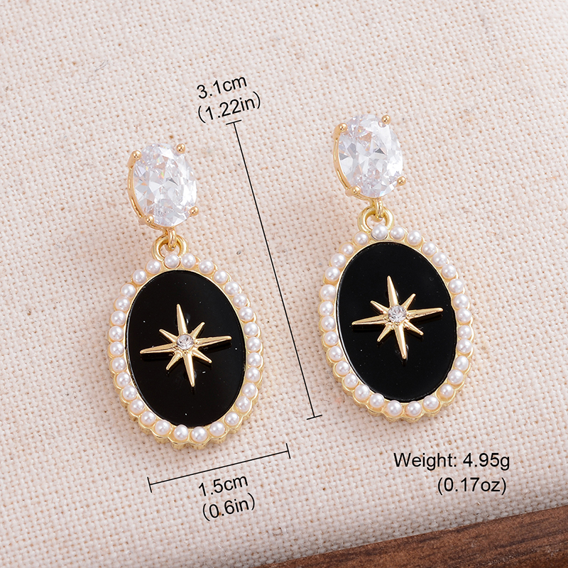 1 Pair Elegant Lady Romantic Geometric Plating Inlay Alloy Pearl Zircon 14k Gold Plated Drop Earrings display picture 1