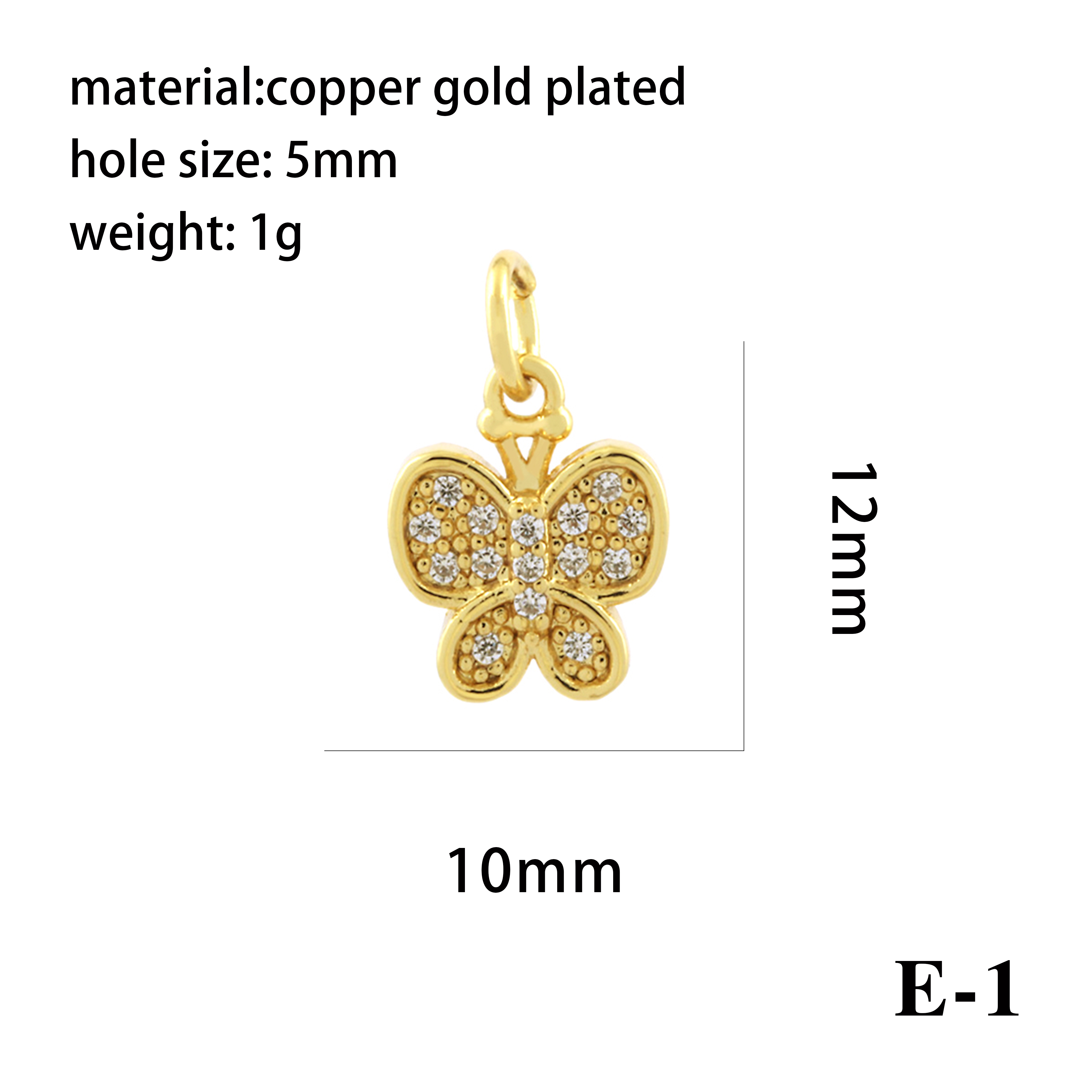 Elegant Simple Style Bee Dragonfly Butterfly Copper Plating Inlay Zircon 18k Gold Plated Charms display picture 33