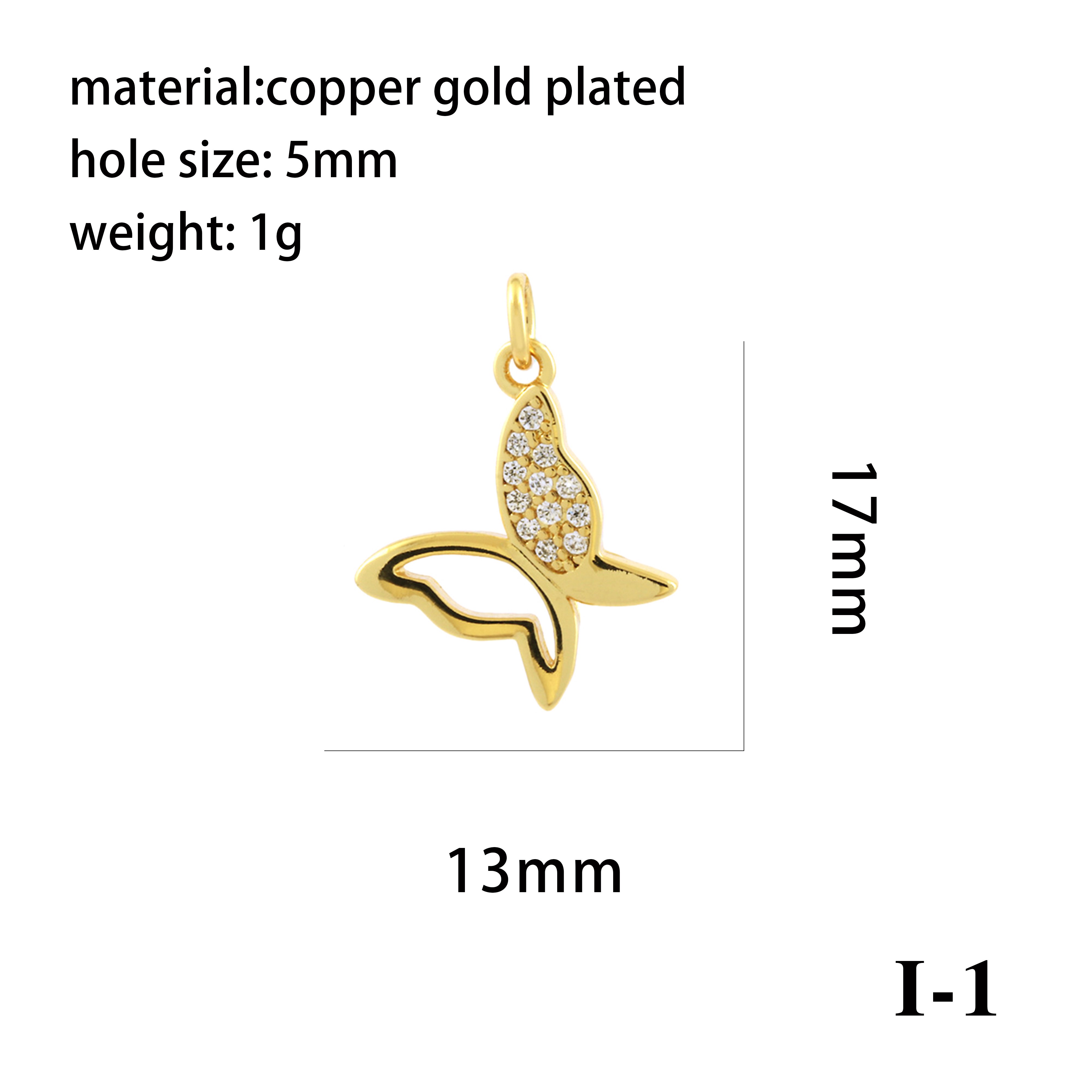 Elegant Simple Style Bee Dragonfly Butterfly Copper Plating Inlay Zircon 18k Gold Plated Charms display picture 10