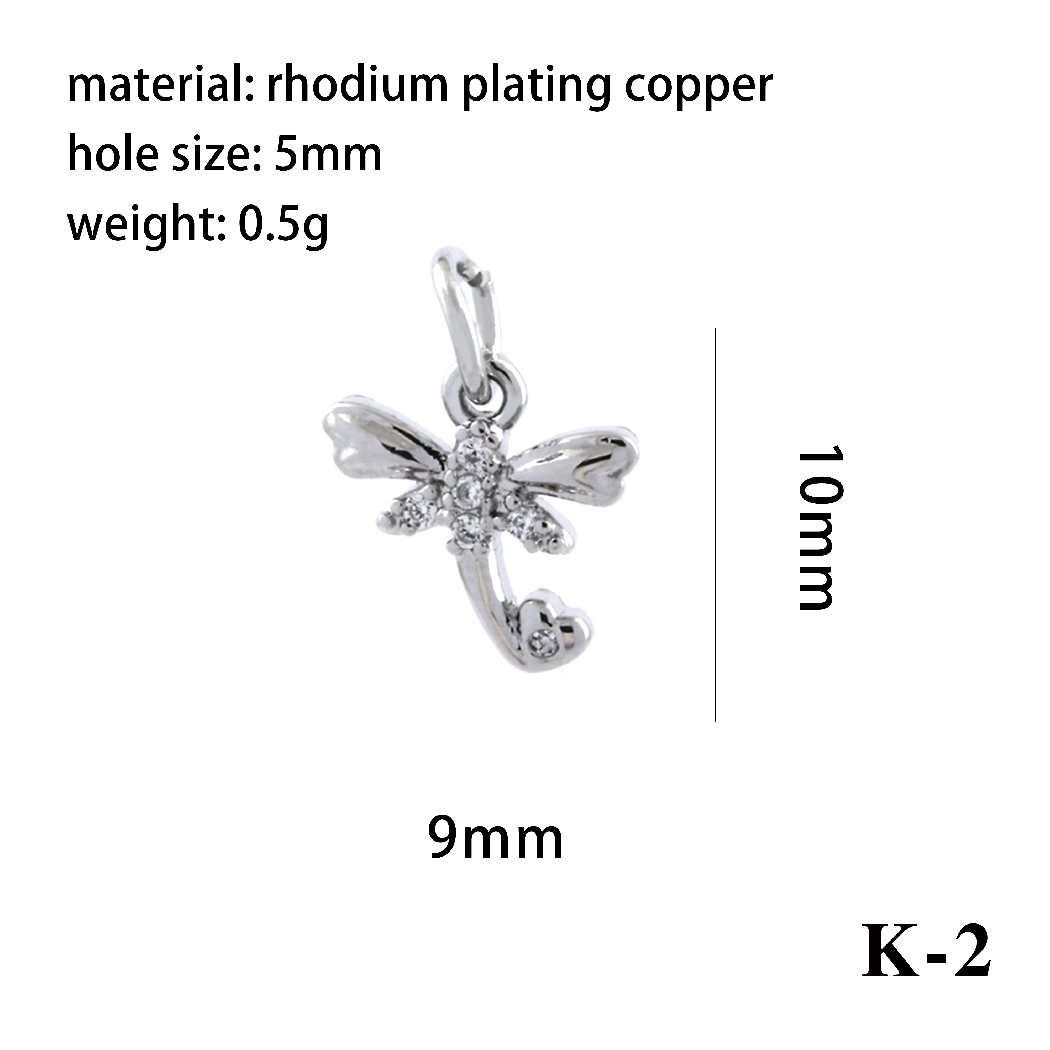Elegant Simple Style Bee Dragonfly Butterfly Copper Plating Inlay Zircon 18k Gold Plated Charms display picture 13