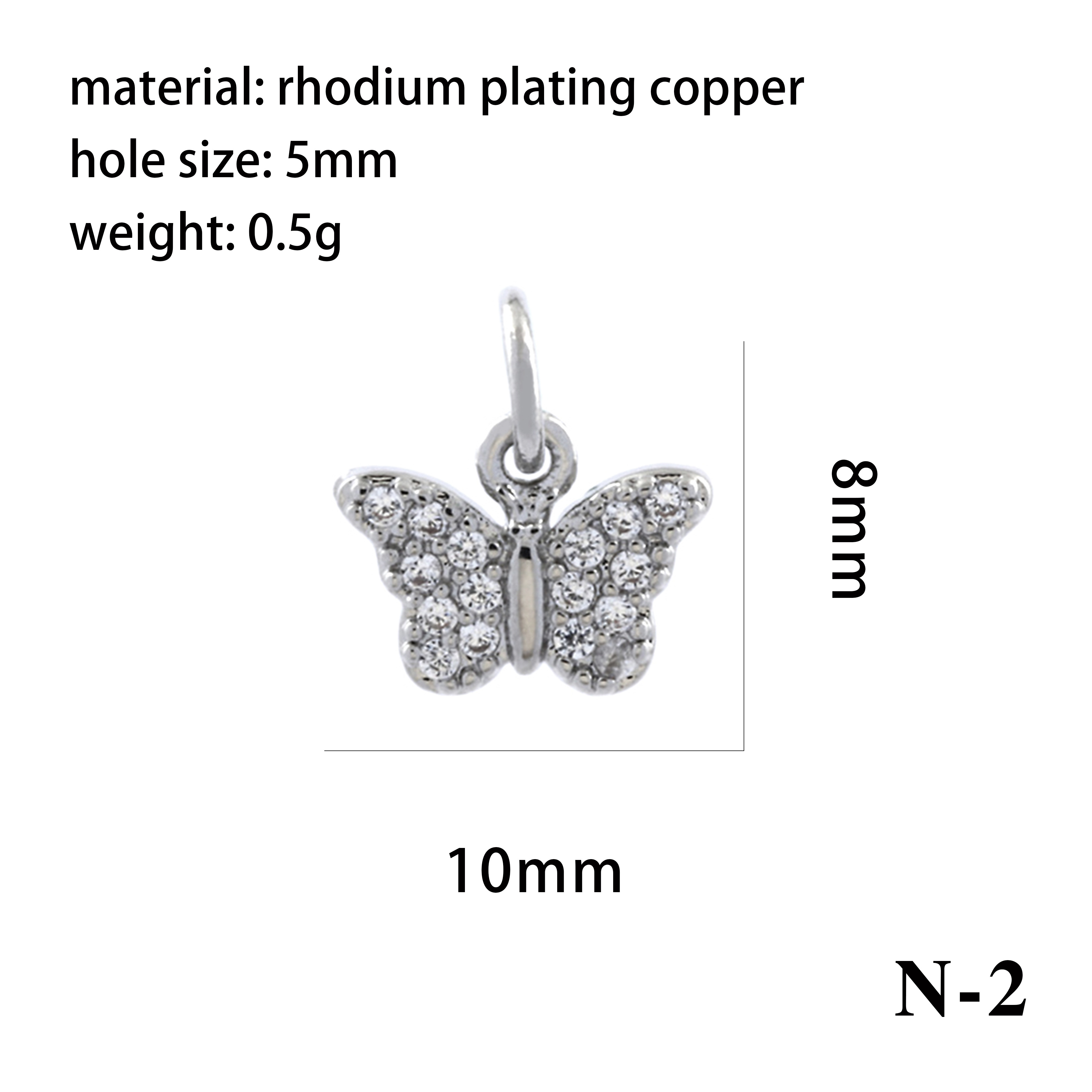 Elegant Simple Style Bee Dragonfly Butterfly Copper Plating Inlay Zircon 18k Gold Plated Charms display picture 28