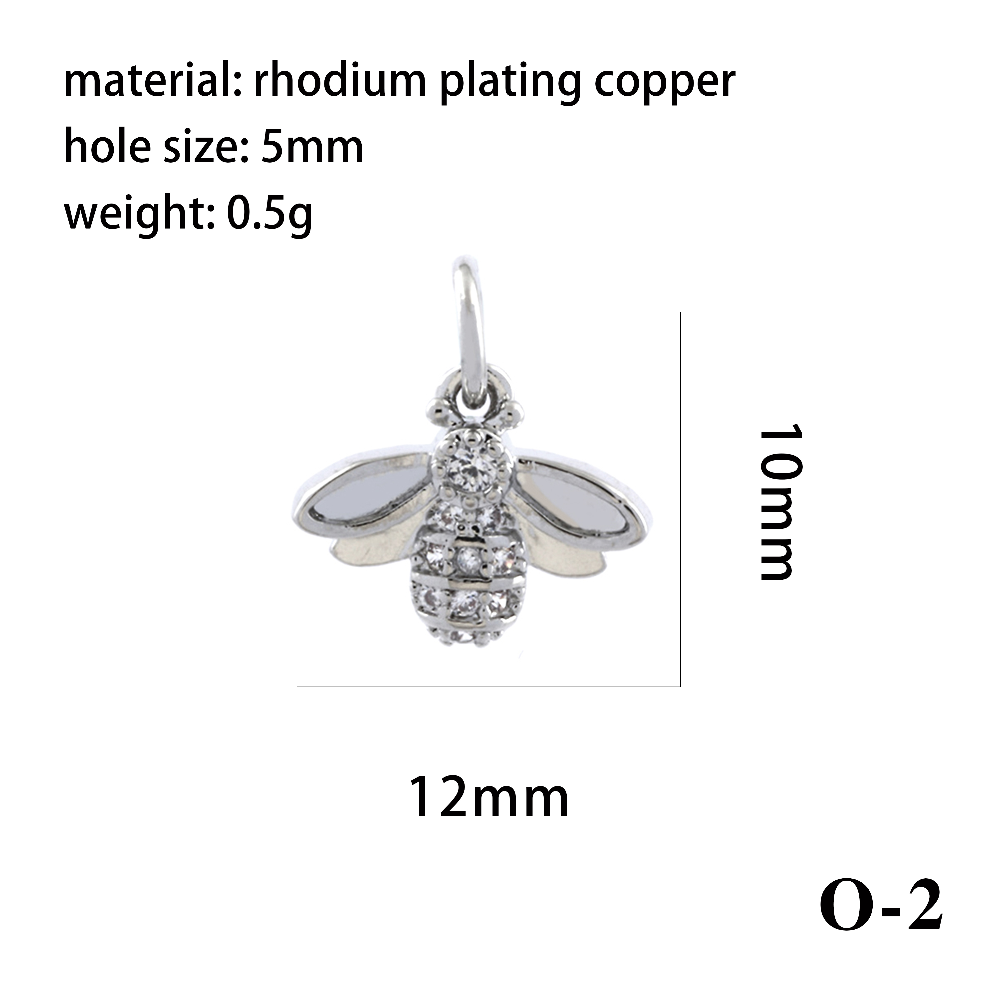 Elegant Simple Style Bee Dragonfly Butterfly Copper Plating Inlay Zircon 18k Gold Plated Charms display picture 23