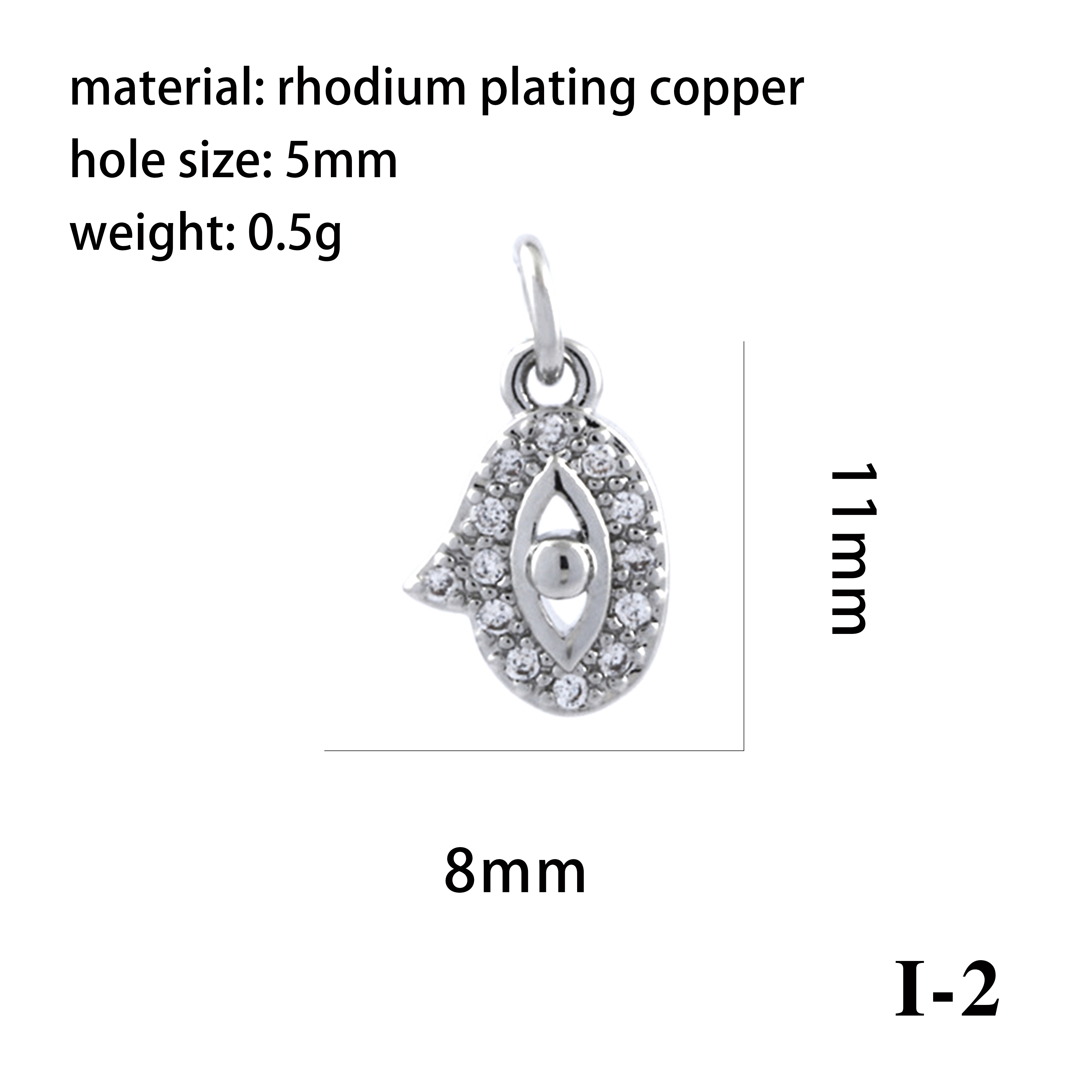 Vintage Style Simple Style Devil's Eye Hand Of Fatima Heart Shape Copper Plating Inlay Zircon 18k Gold Plated Charms display picture 28