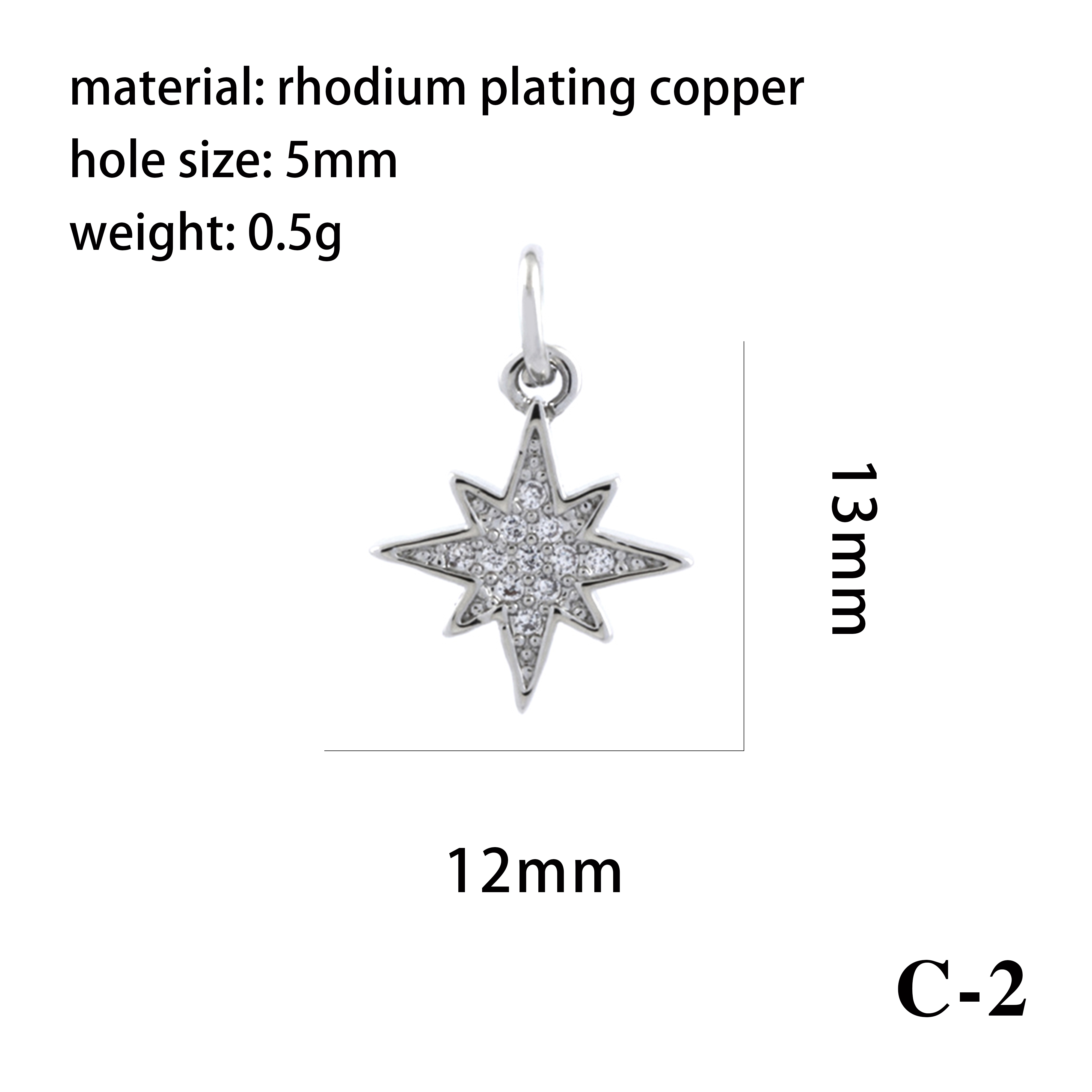 Luxurious Simple Style Cross Star Moon Copper Plating Inlay Zircon 18k Gold Plated Charms Jewelry Accessories display picture 13
