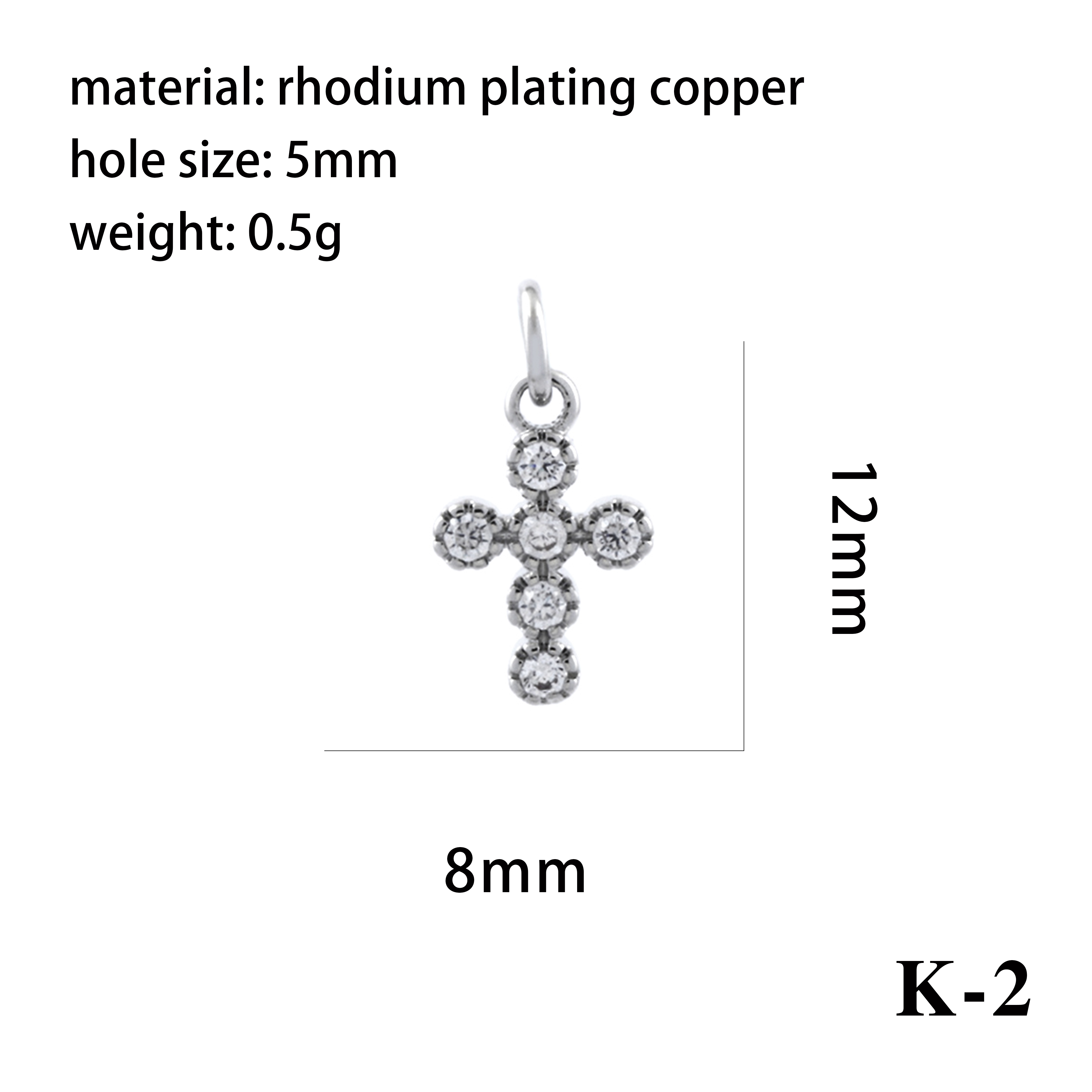 Luxurious Simple Style Cross Star Moon Copper Plating Inlay Zircon 18k Gold Plated Charms Jewelry Accessories display picture 18