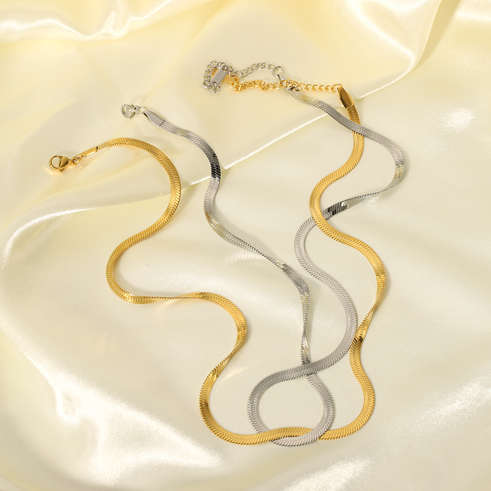 Edelstahl 304 18 Karat Vergoldet Hip Hop Einfacher Stil Überzug Einfarbig Halskette display picture 8