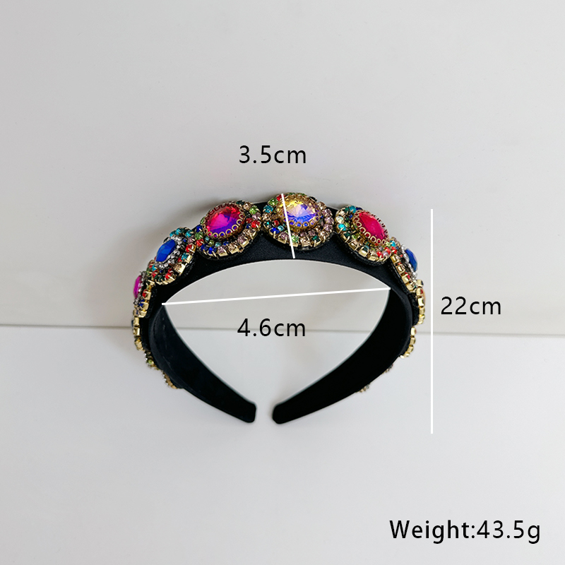 Lady Romantic Round Flannel Inlay Rhinestones Hair Band display picture 1